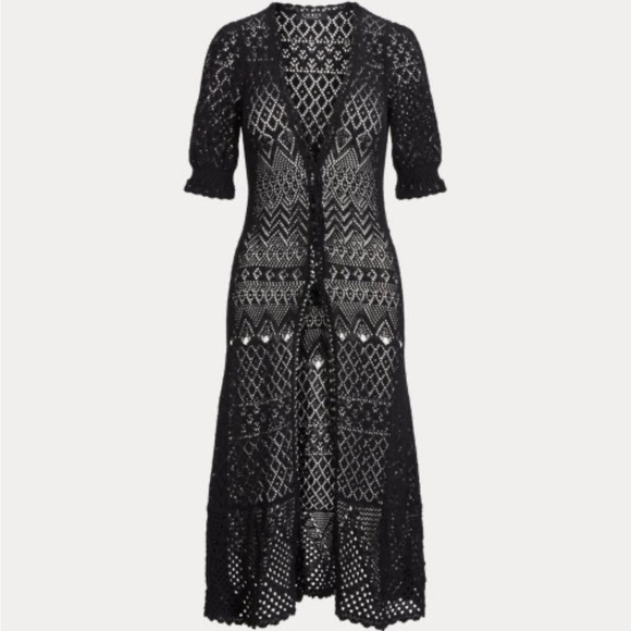 Lauren Ralph Lauren Pointelle Duster Cardigan